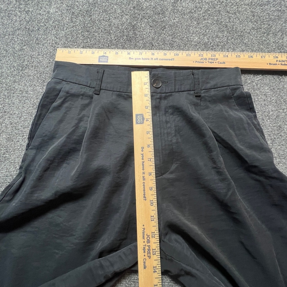 Zara Black Wide Leg High Waisted Pleated Trousers Pants Size M Work Evening - Picture 4 of 11